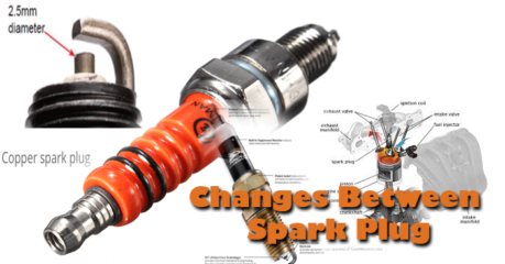 Changes between spark plug